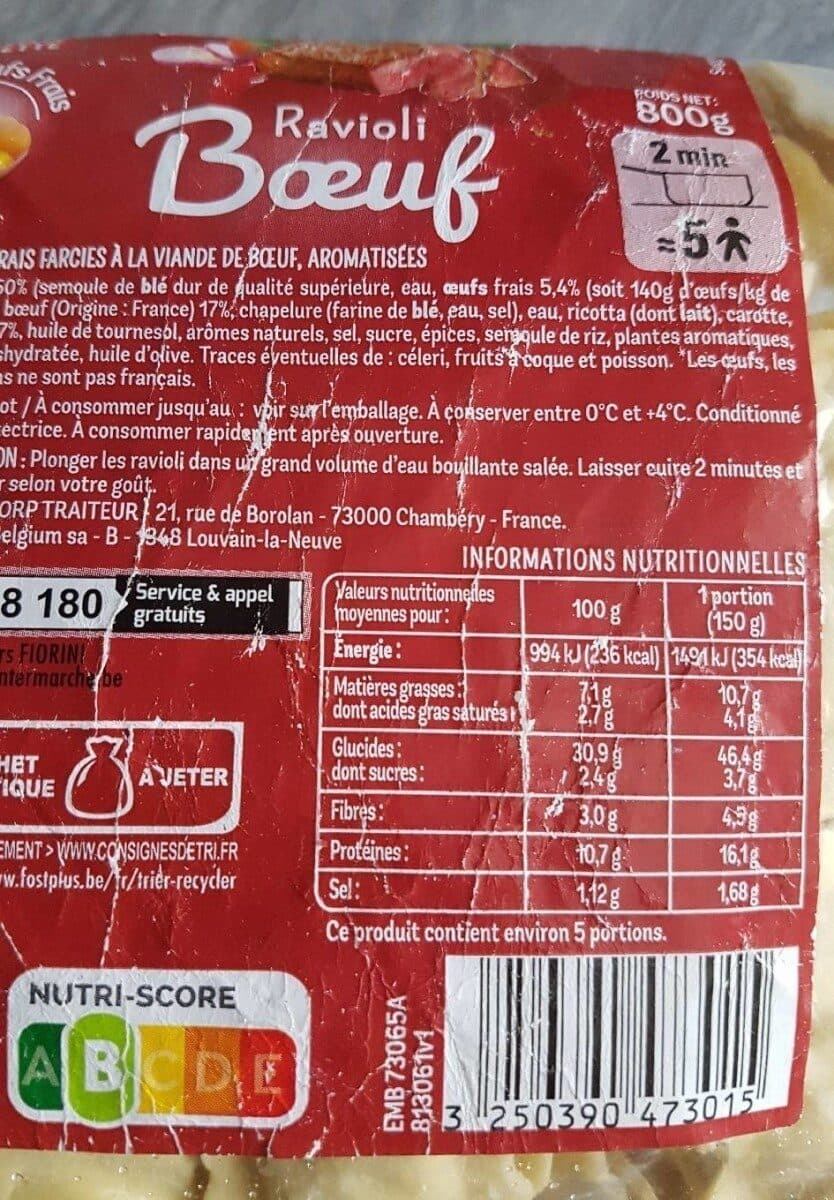 Fiorini RAVIOLI AU BŒUF 800g packshot