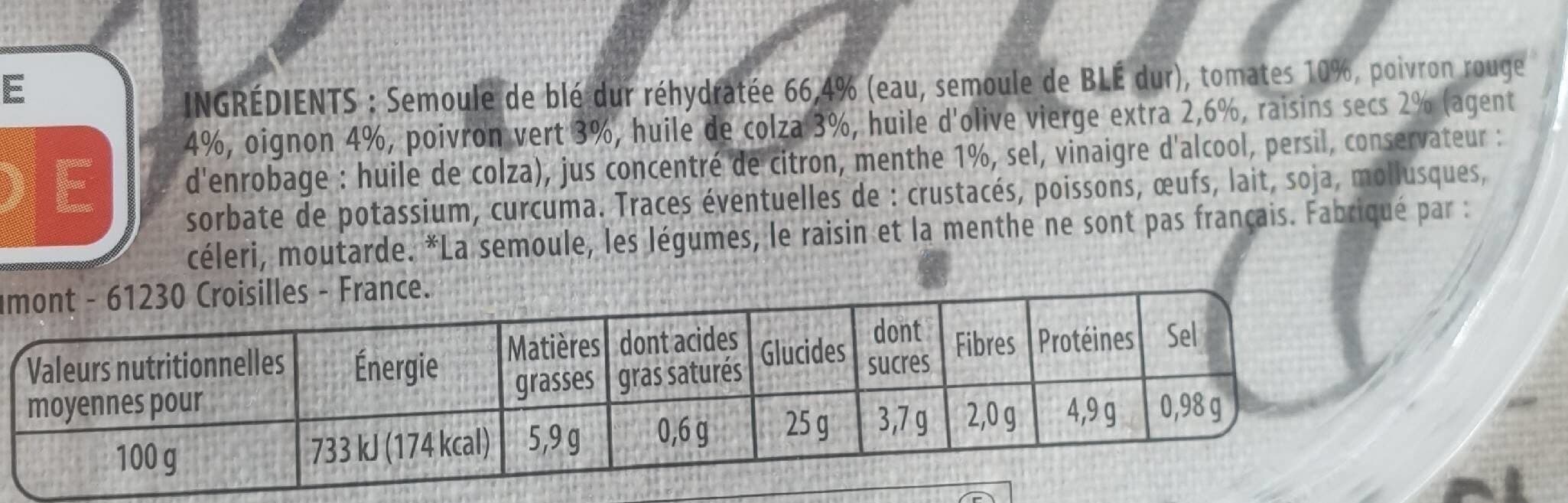 Monique ranou Taboule raisins 300 g a orientale packshot