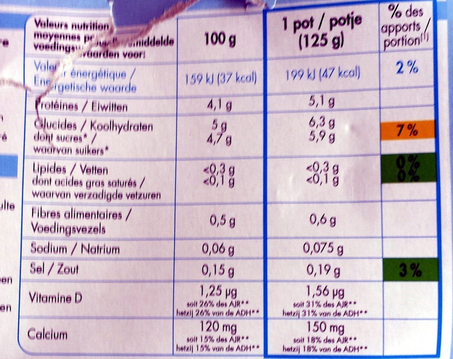 Les Mousquetaires Yaourt aux fruits 0% packshot