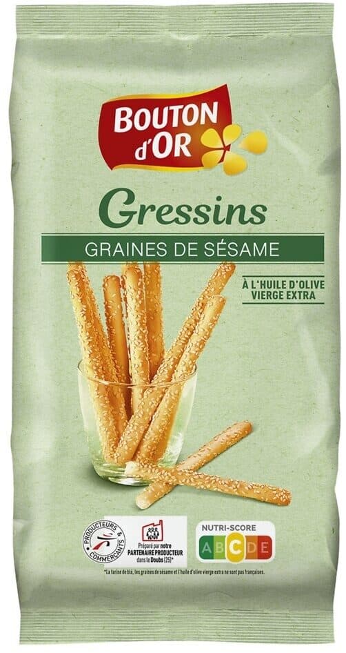 Bouton d'or Gressins au sésame packshot