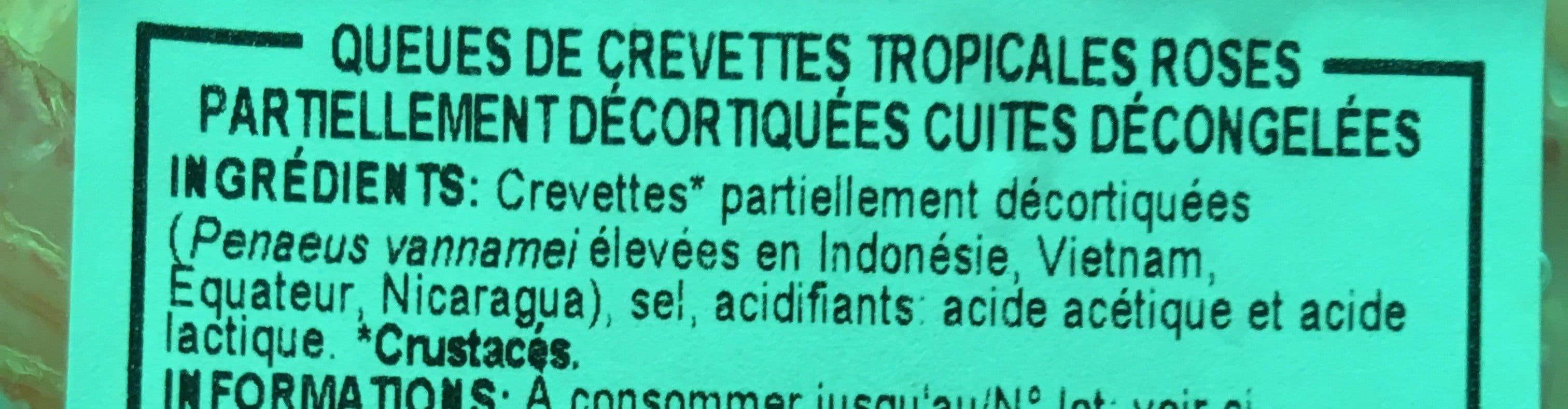Odyssee Queues Crevettes tropicales PTO partiellement décortiquée - 100g packshot