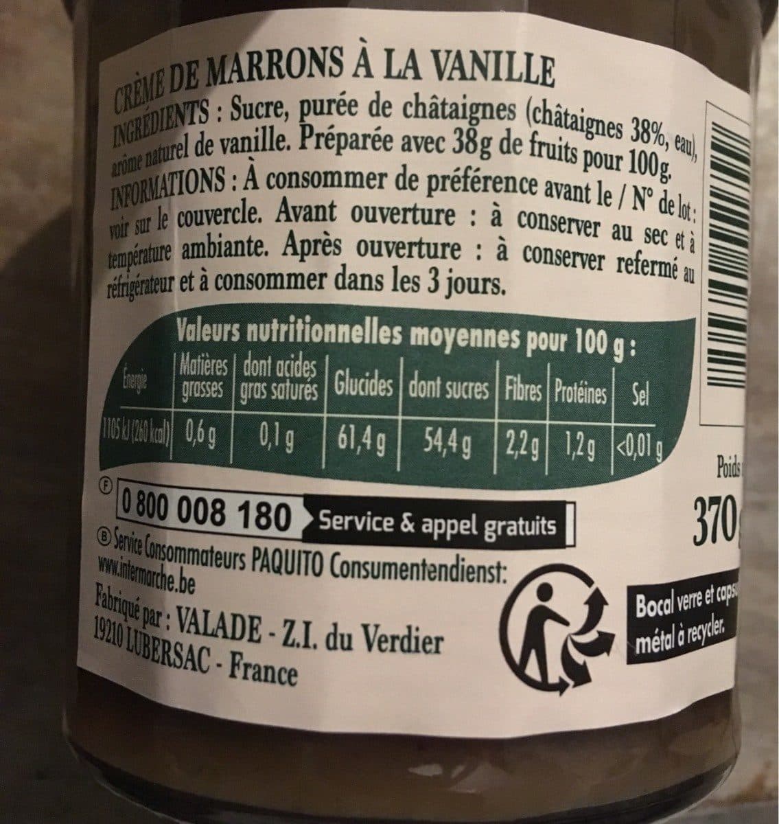 Paquito Crème de marrons à la vanille packshot