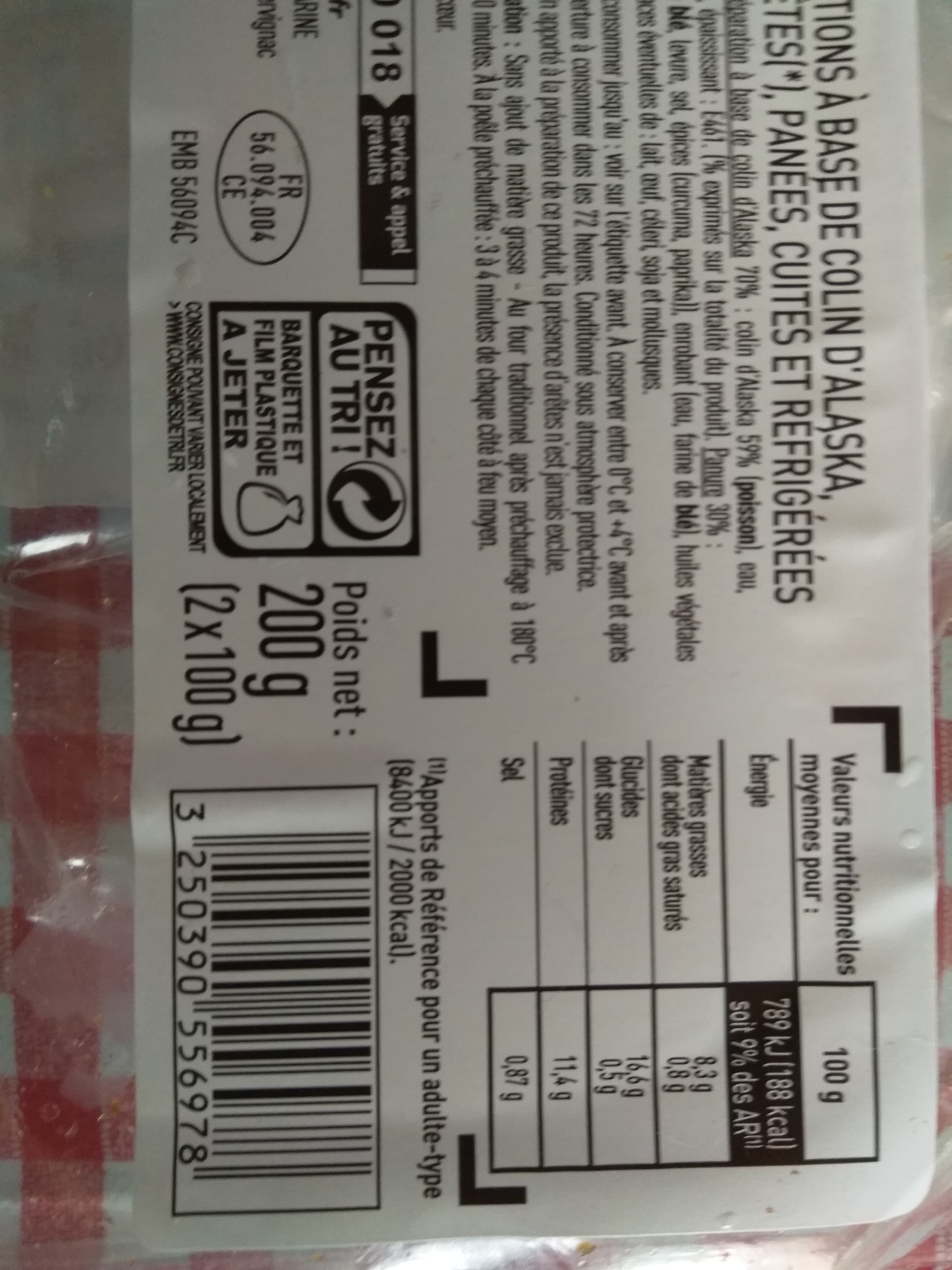 Netto Pané au colin d'Alaska x2 - MSC - NETTO - 200g packshot