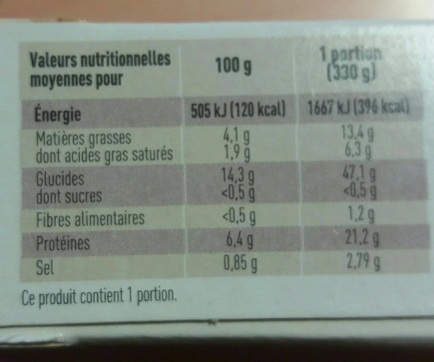 Monique ranou BLANQUETTE DE VEAU AUX CEPES ET DUO DE RIZ 330g packshot