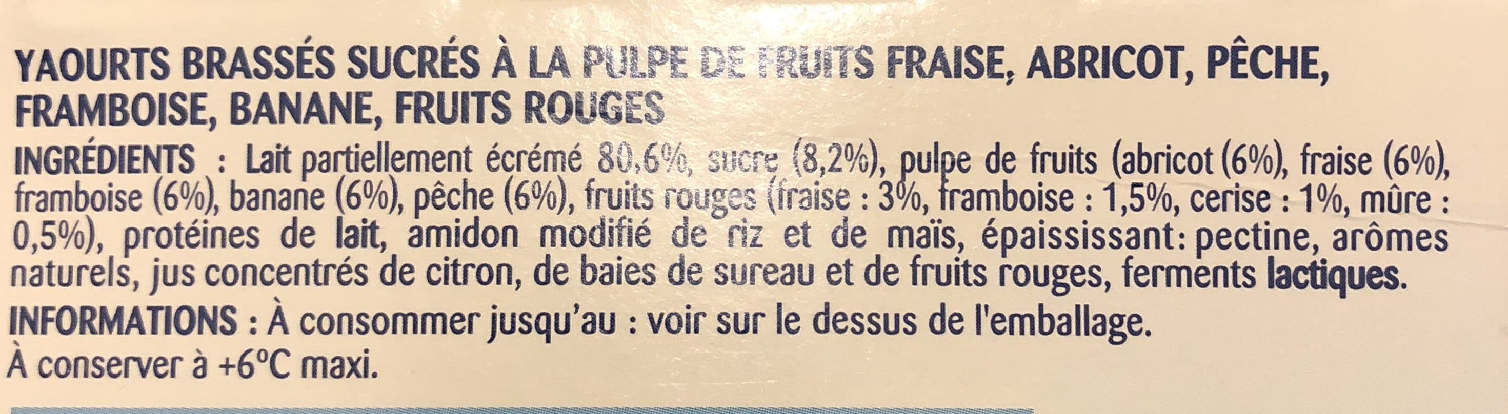 Les Mousquetaires yaourt brassé fruits p'tit onctueux X16 - P'tits Prods packshot