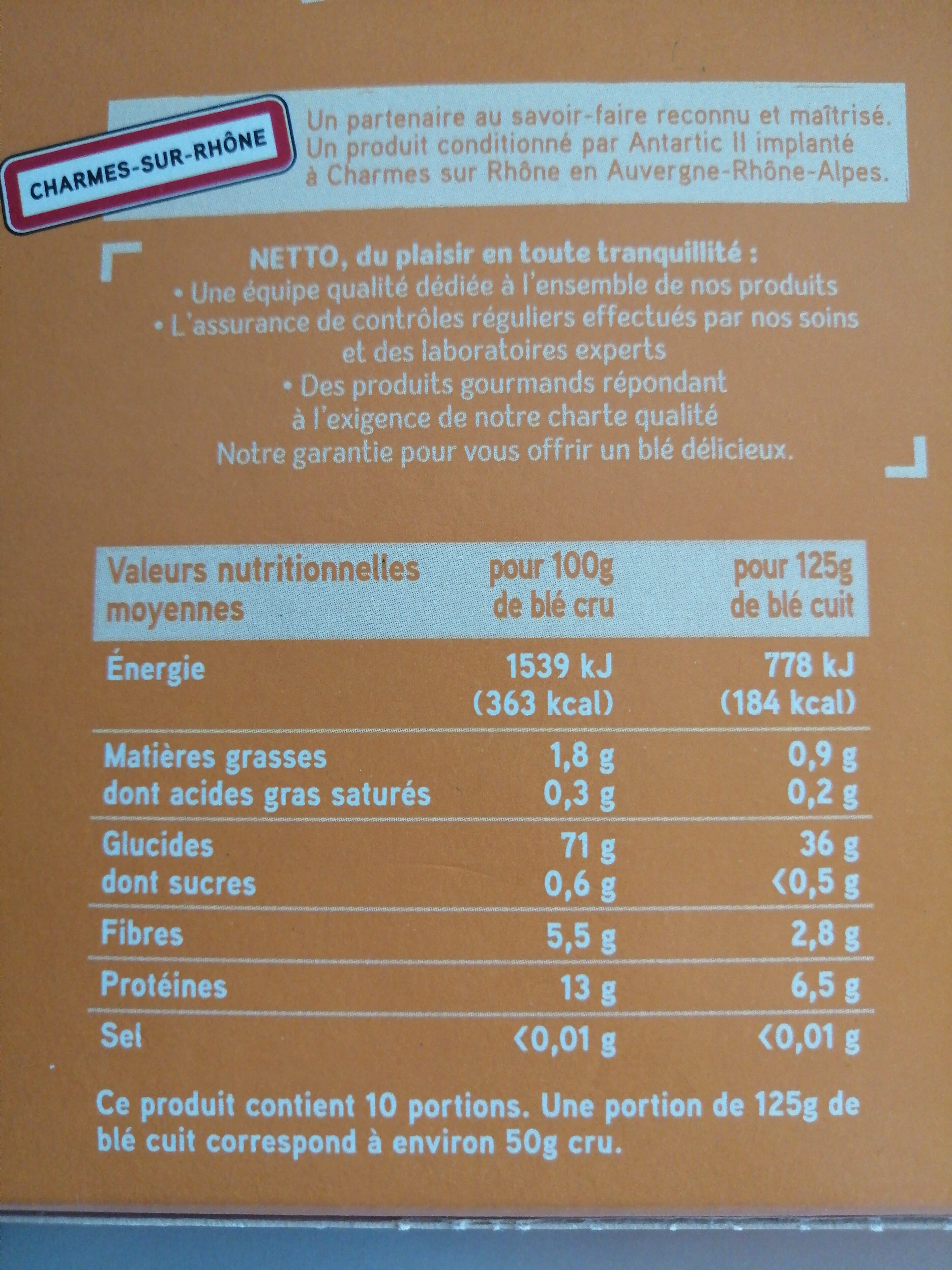 Netto NETTO blé précuit étui 500 gr 10mn packshot