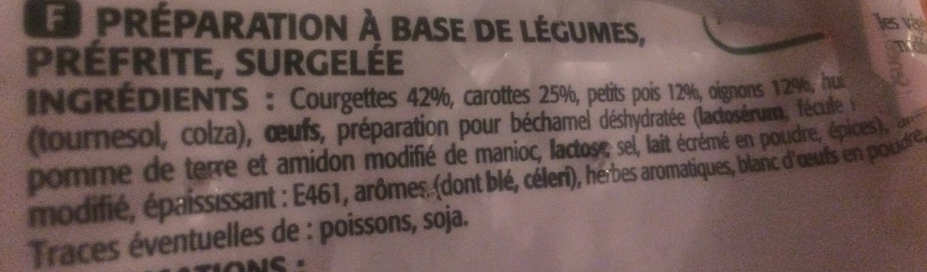 Les Mousquetaires Galettes aux petits légumes (courgettes, carottes, petits pois, oignons) packshot