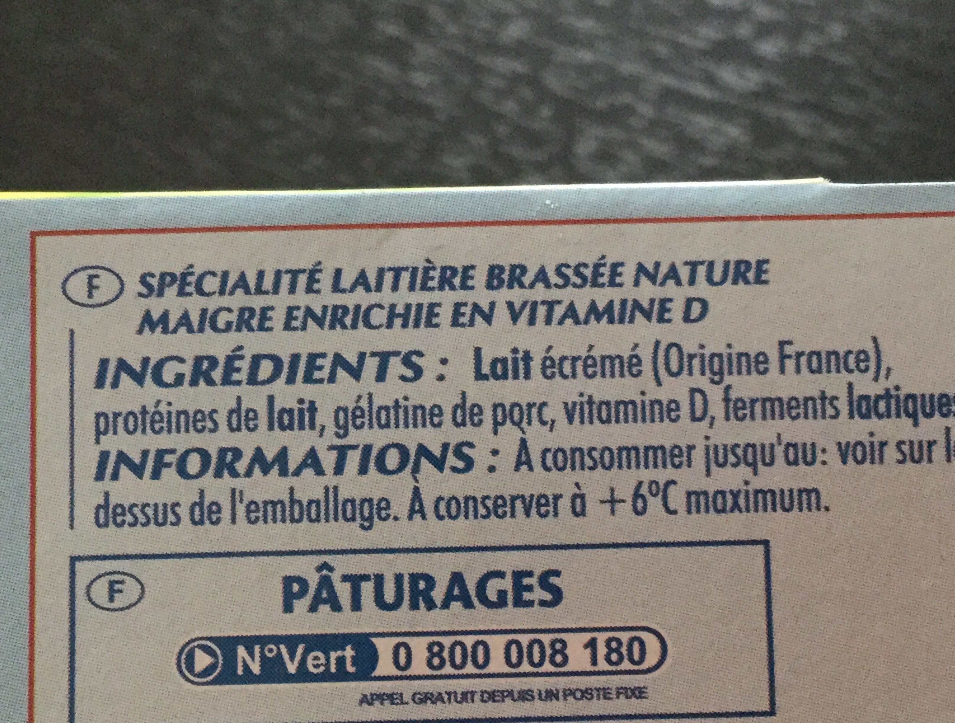 Printiligne Le brasse - yaourt nature 0% 8x125g packshot
