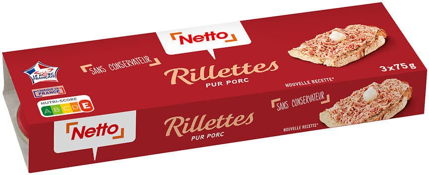 Netto Rillettes pur porc - 3 x 75 g packshot