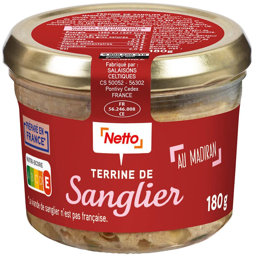 Netto Terrine de sanglier - 180g packshot