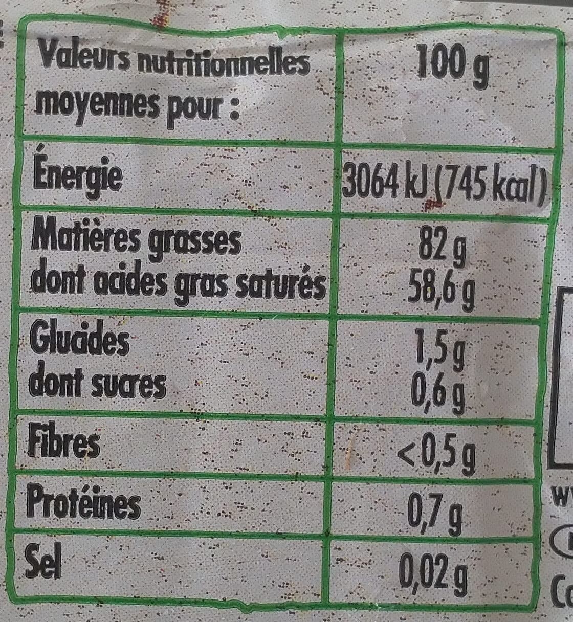 Intermarché BEURRE BIOLOGIQUE DOUX MOULE 250g origine France packshot