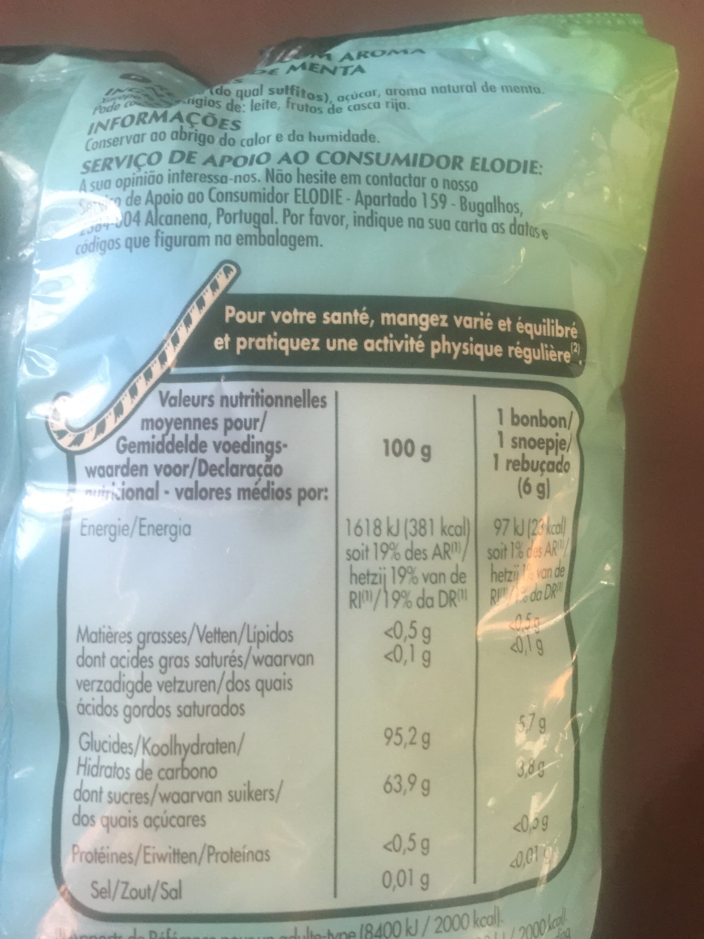 Elodie Bonbons à l'arôme naturel de menthe - Menthe fraiche - 400g packshot