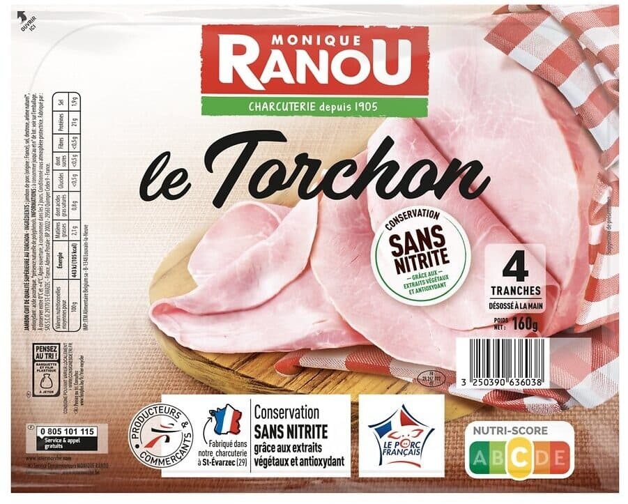 Monique ranou Jambon sup dd torchon csn 4t 160g packshot
