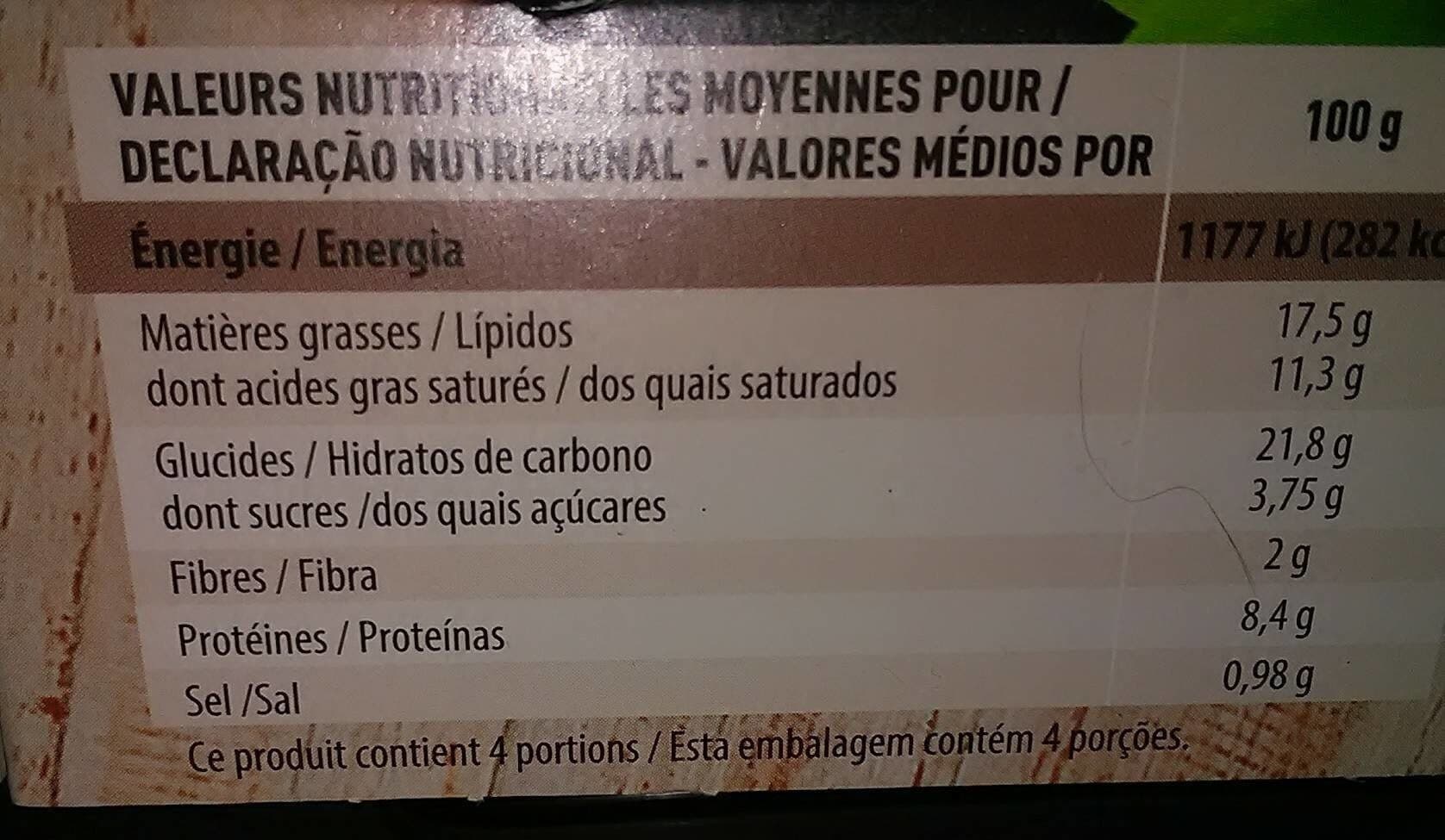 Monique Ranou Paniers feuilletés jambon et emmental - 4 x 100g packshot