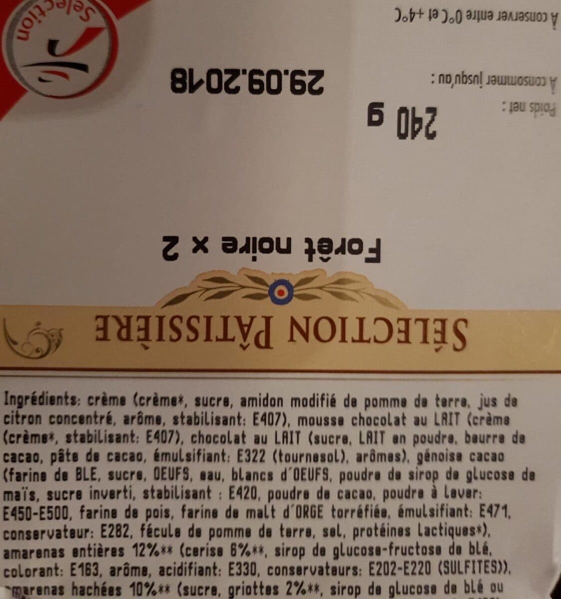 Intermarché Forêt noire x 2 packshot