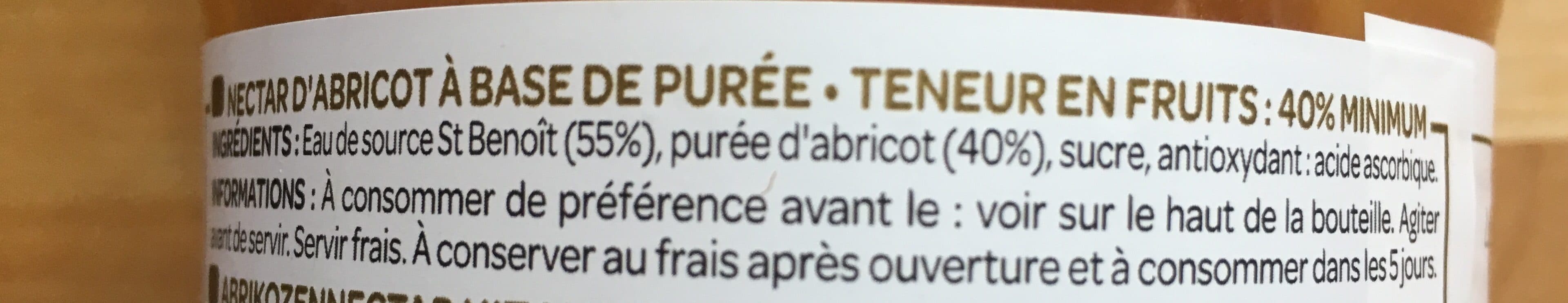 LES CRÉATIONS Nectar Abricot PET 1L packshot