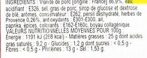 Petit prix 6 chipolatas aux herbes 300g packshot