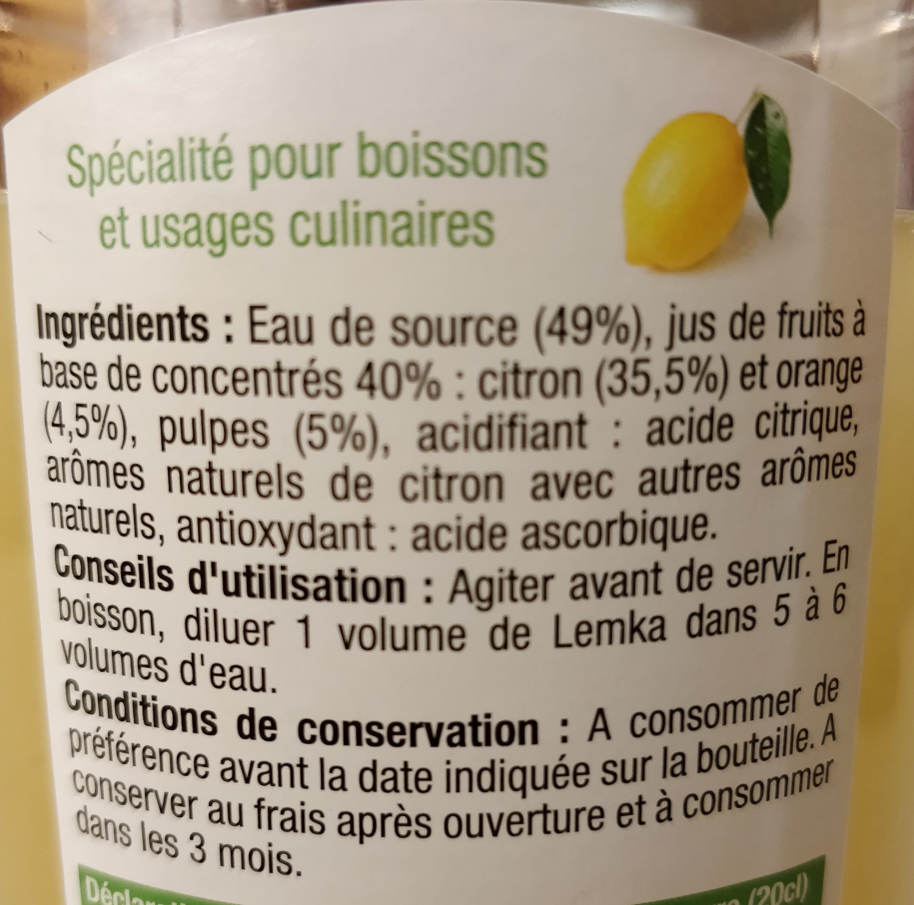 Lemka Lemka Citron 45% Avec Pulpe packshot
