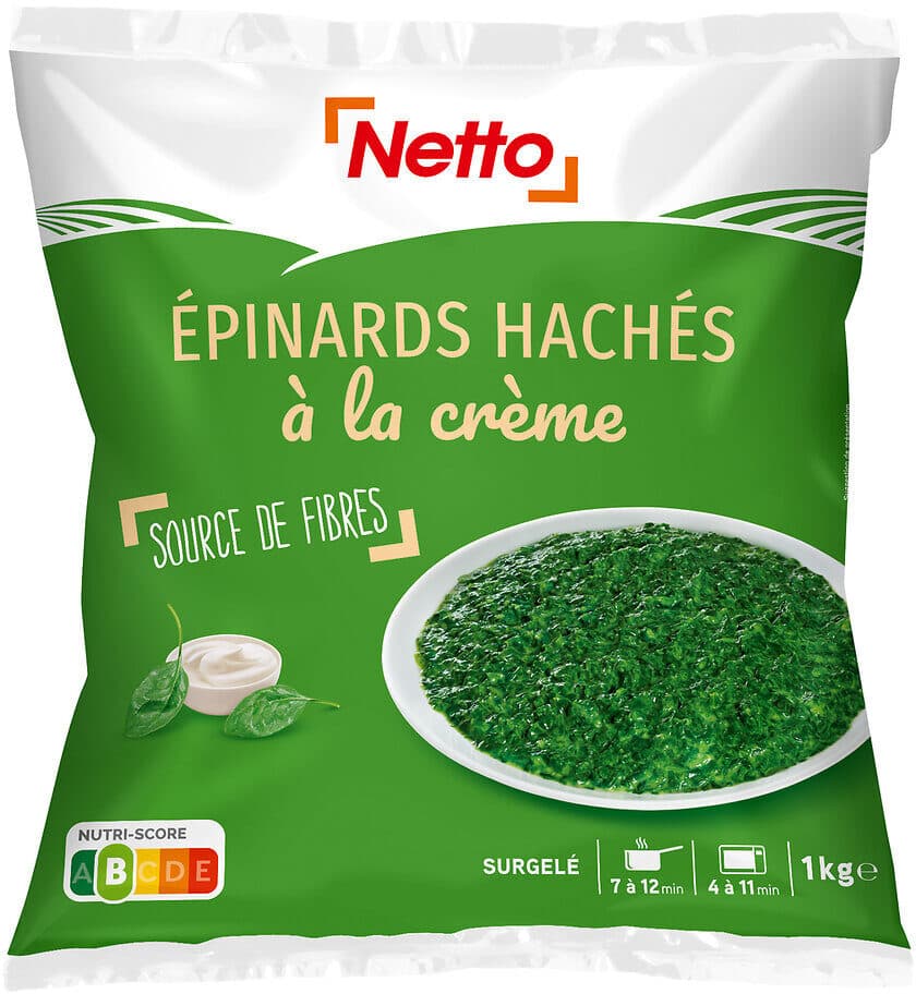 Netto EPINARDS HACHES CREME 1kg packshot