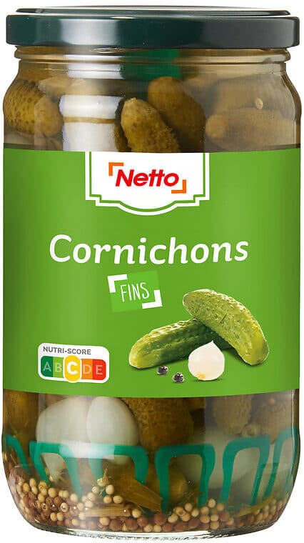 Netto Cornichons 72CL FINS NETTO 360G packshot