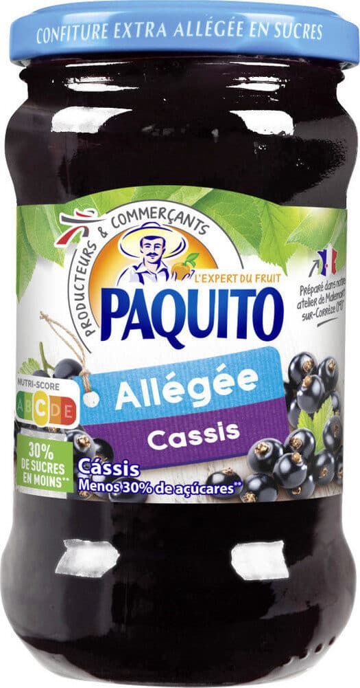 Paquito Confiture allégée cassis packshot