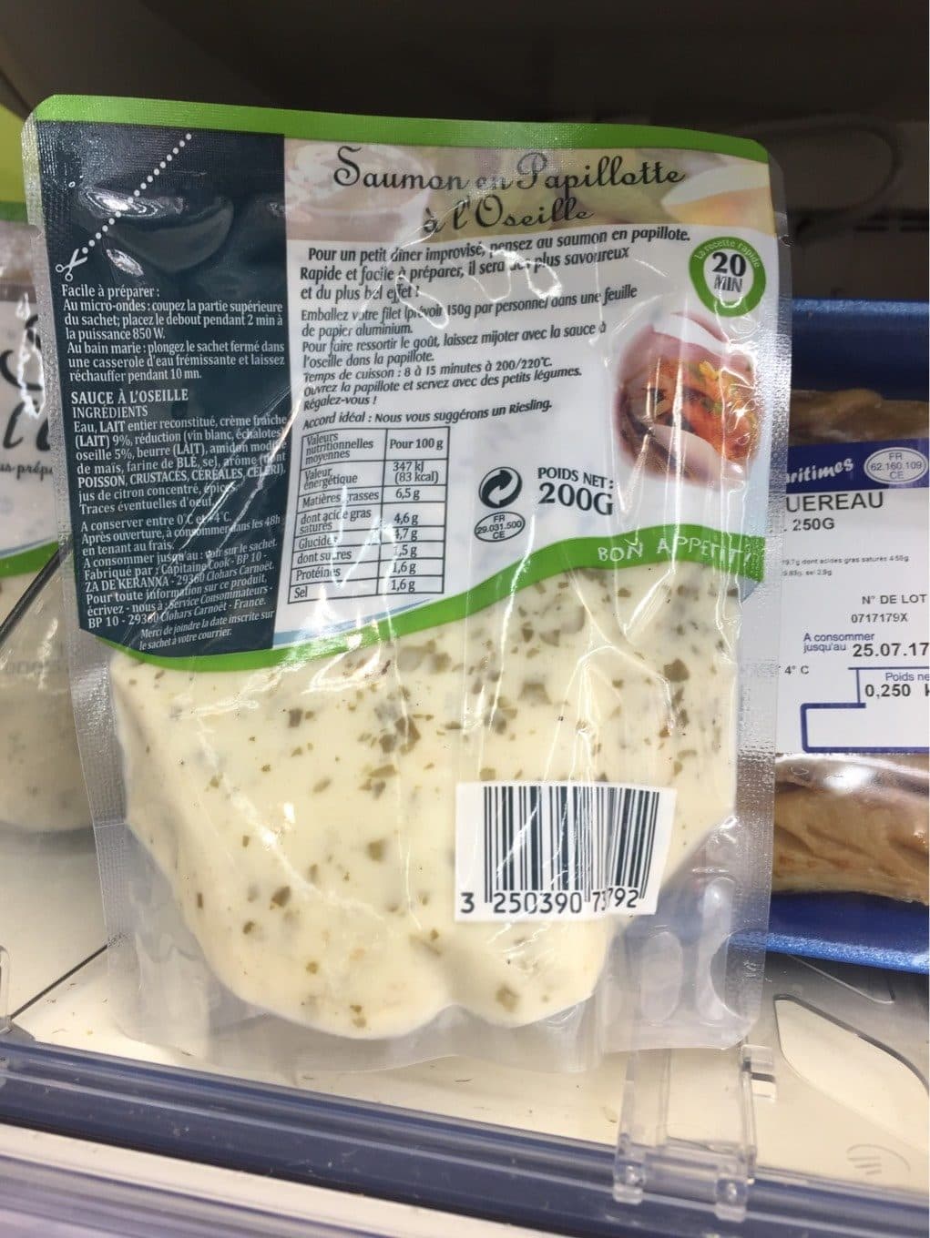 Intermarche SAUCE A L'OSEILLE 200g packshot