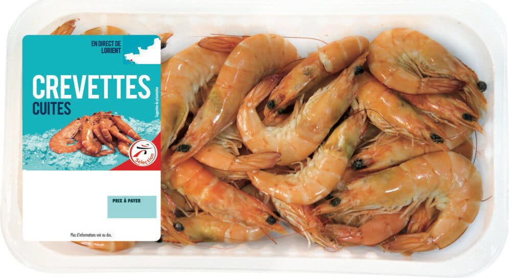 Intermarché Crevettes roses cuites, 40/60 packshot