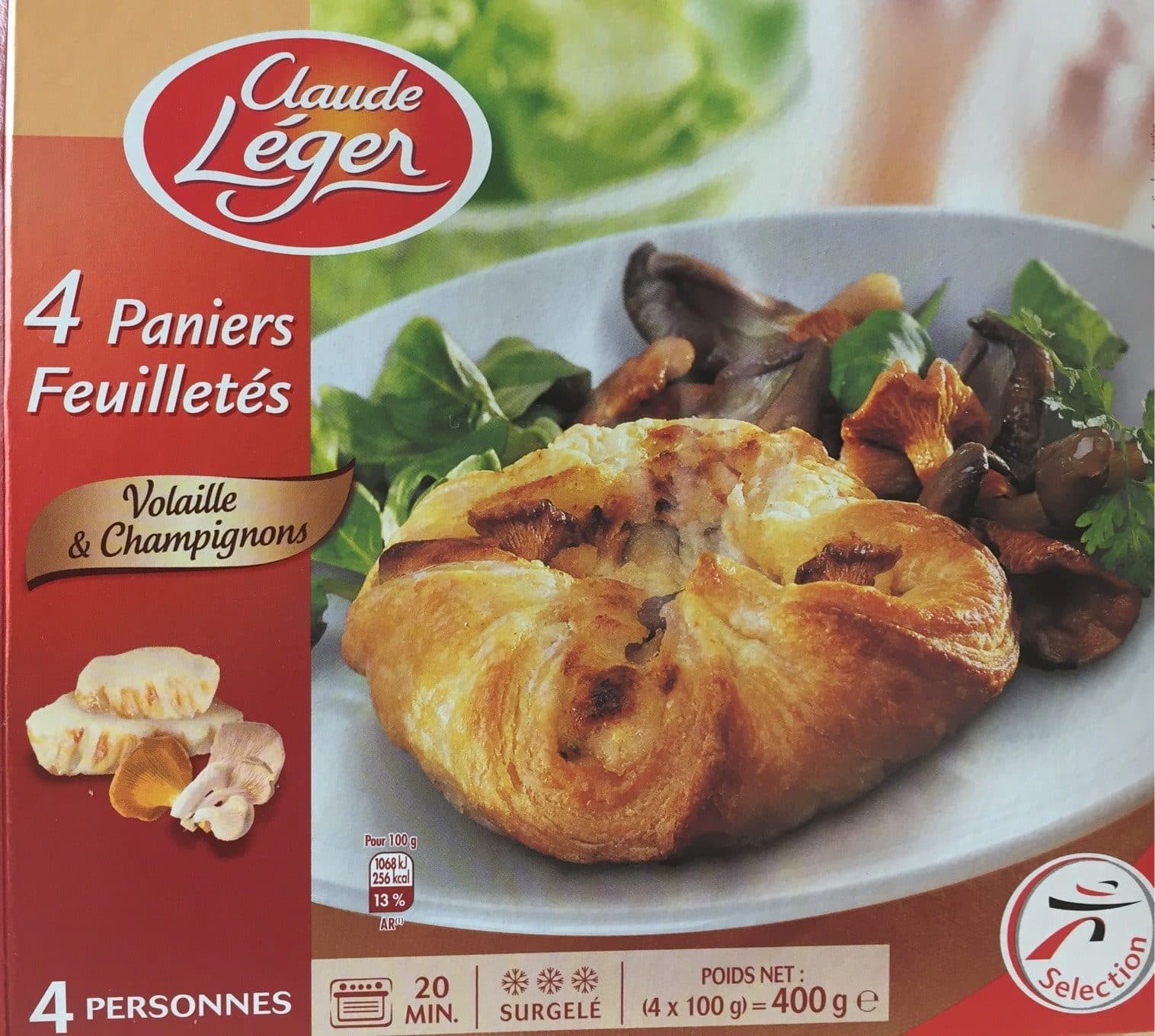 Claude léger Paniers Feuilletés Volaille et Champignons packshot