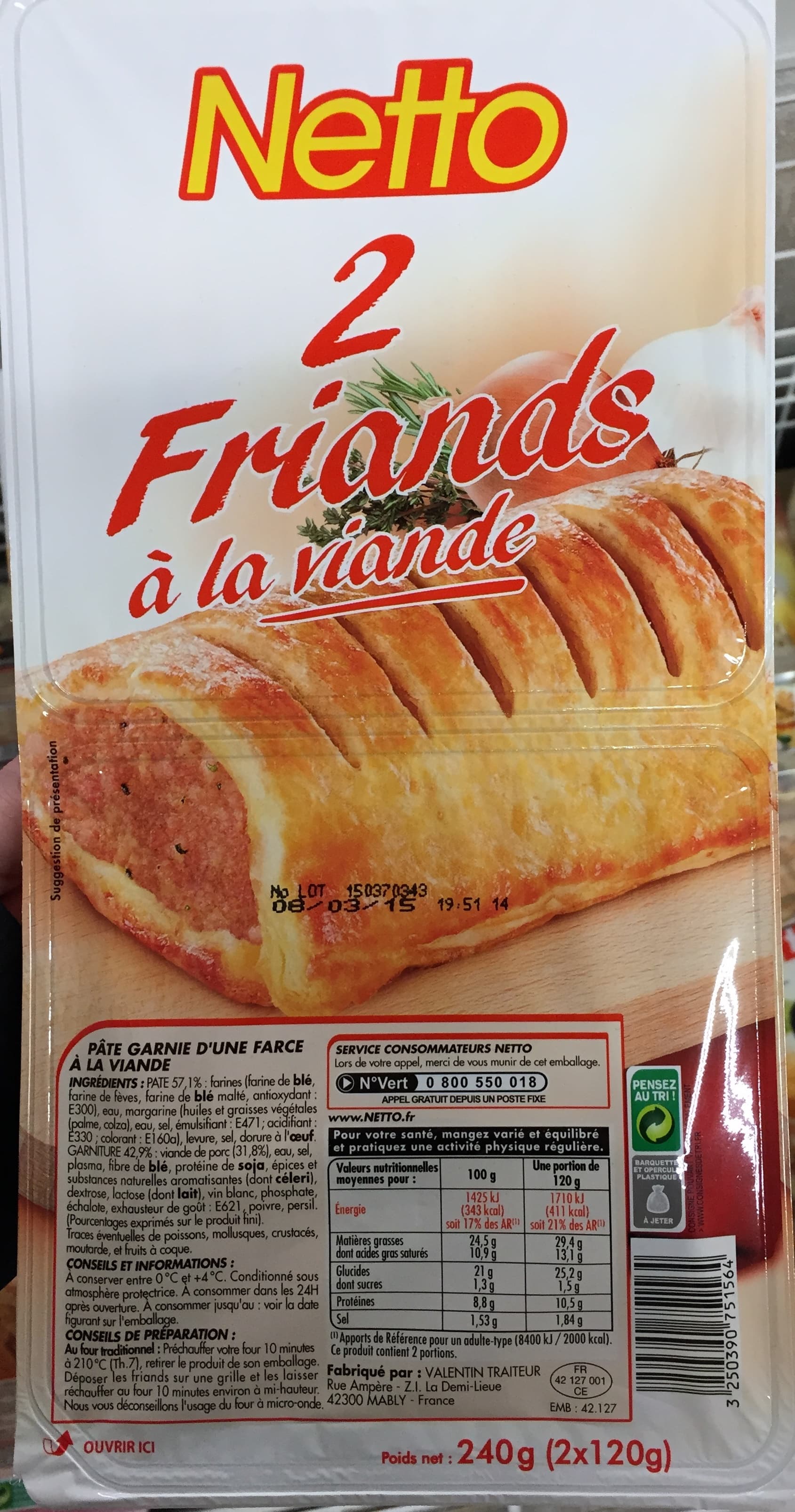 Netto FRIAND VIANDE x 2 packshot