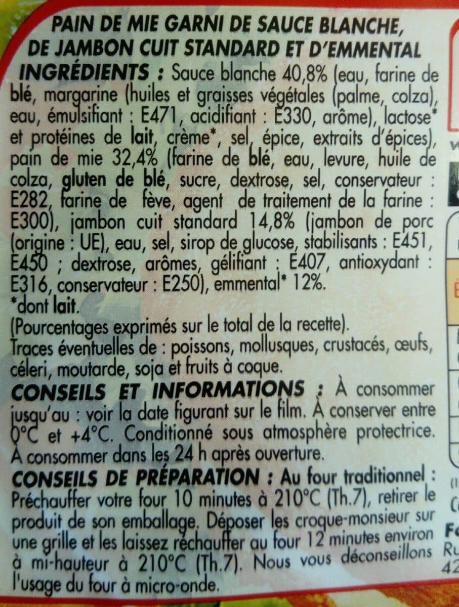 Netto CROQUE AU JAMBON x 2 packshot