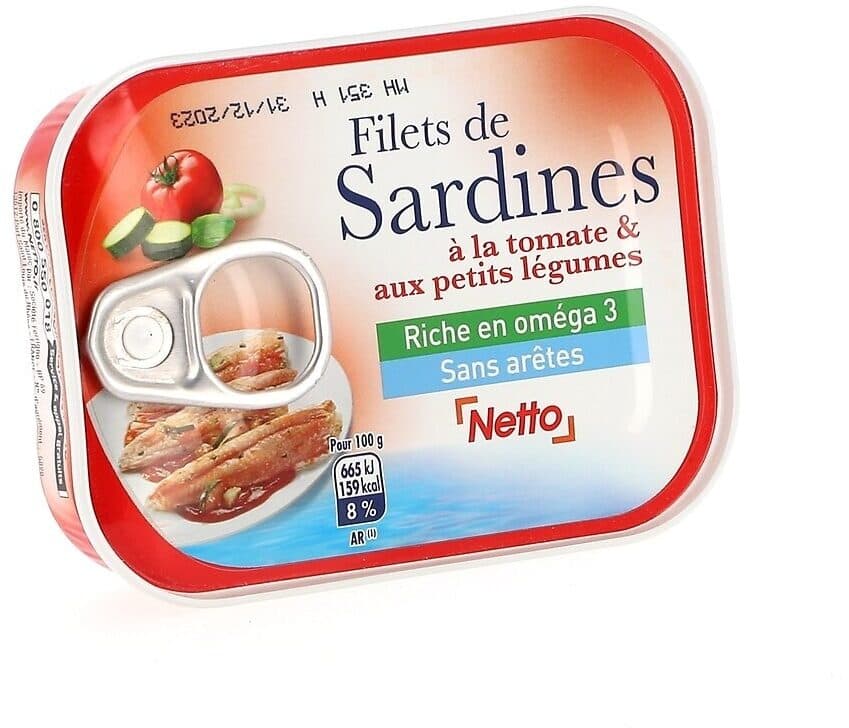 Netto Filets de sardines à la tomate et petits légumes 100g (1/7) packshot