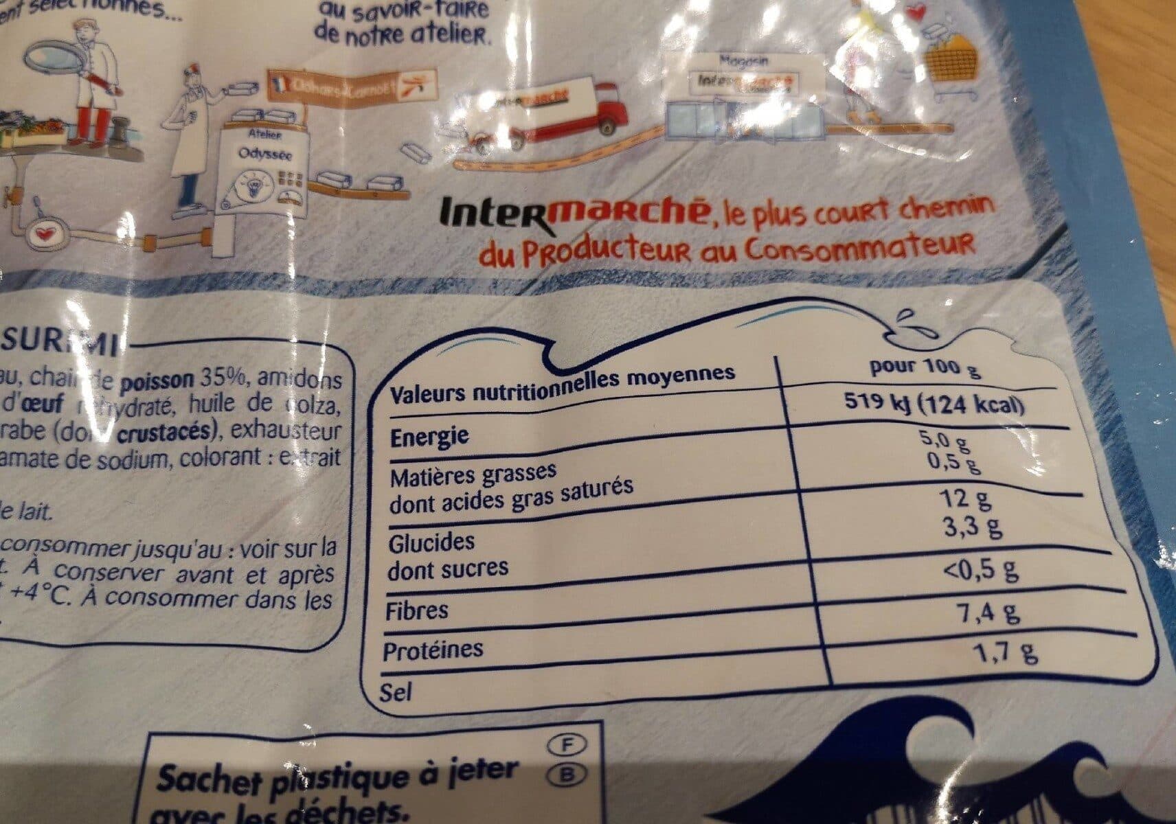 Odyssee Râpés de surimi saveur crabe - MSC - 200g packshot