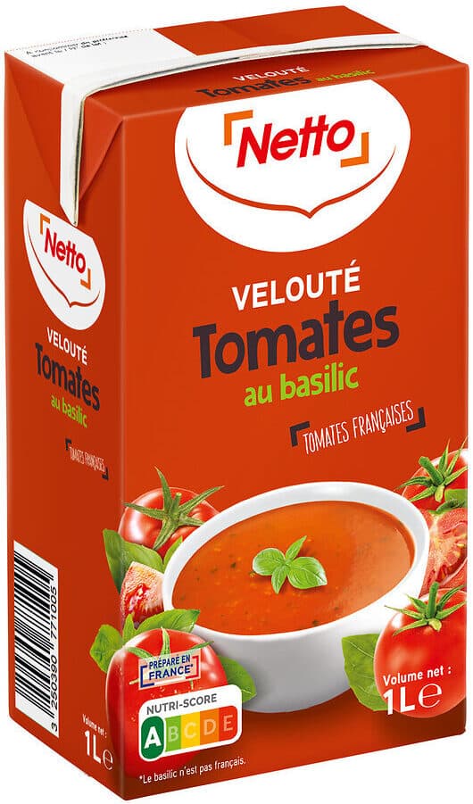 Netto Veloute tomates et basilic 1l packshot