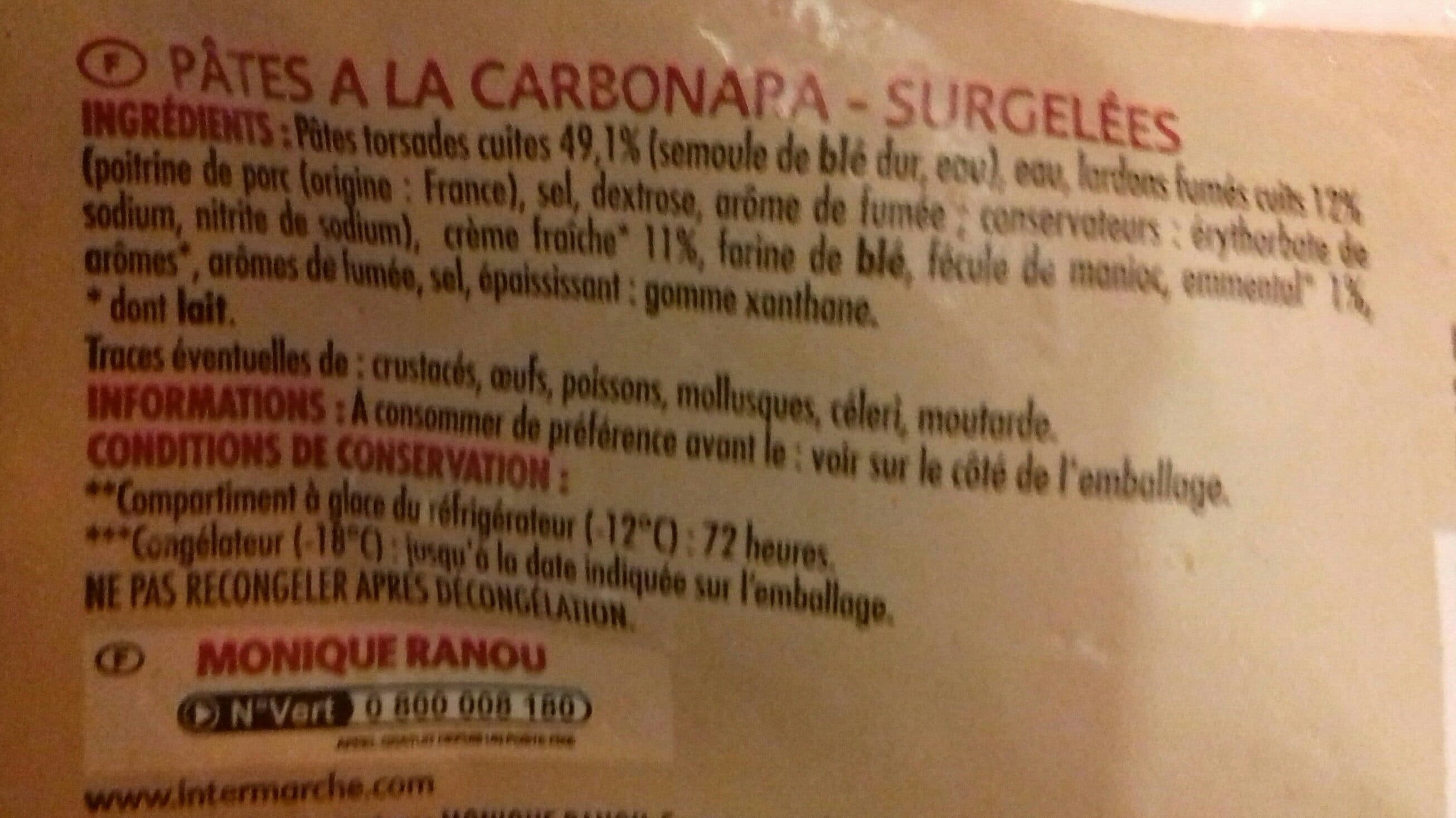 Claude leger Torsades Carbonara 900g RANOU packshot