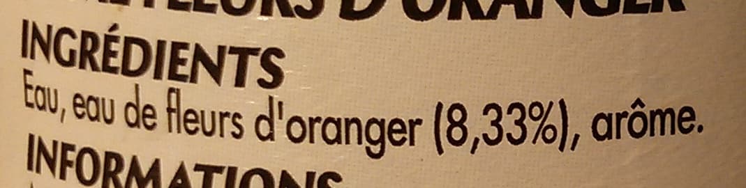 Sélection Intermarché Arome fleur oranger packshot