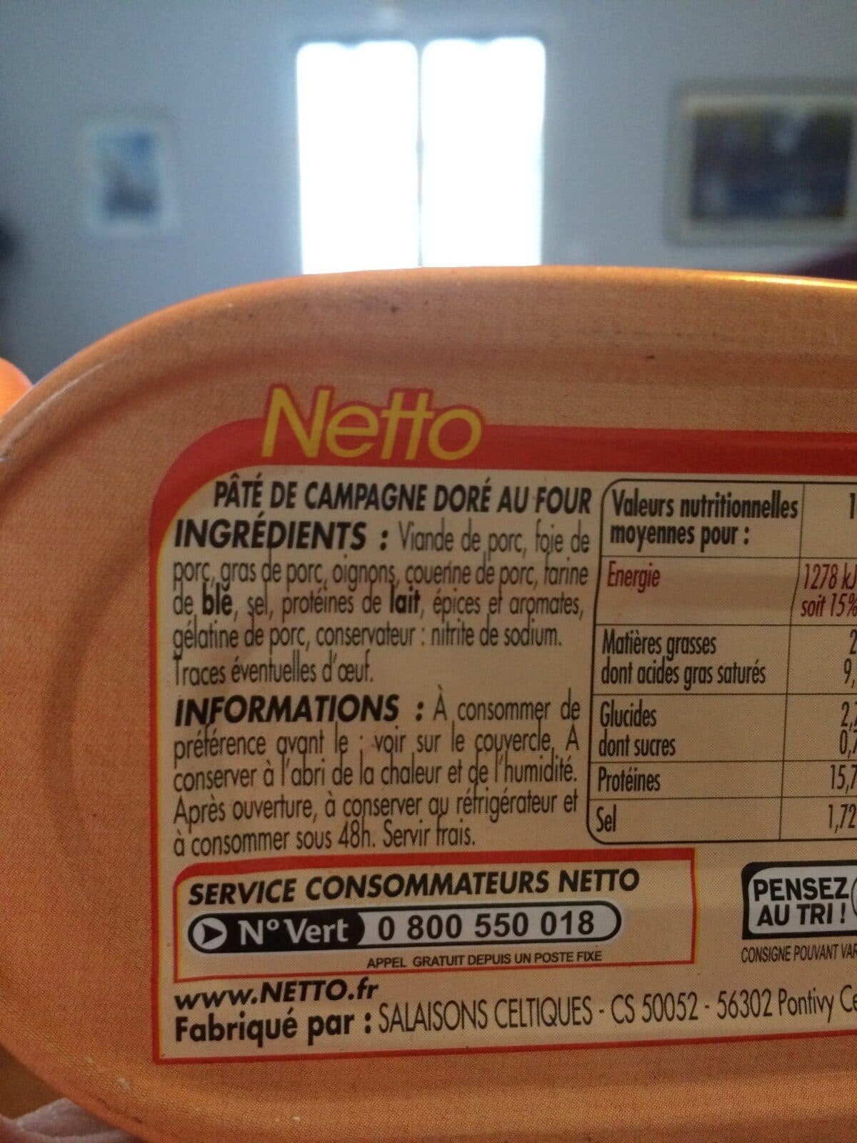 Open Food Facts Pâté de campagne packshot