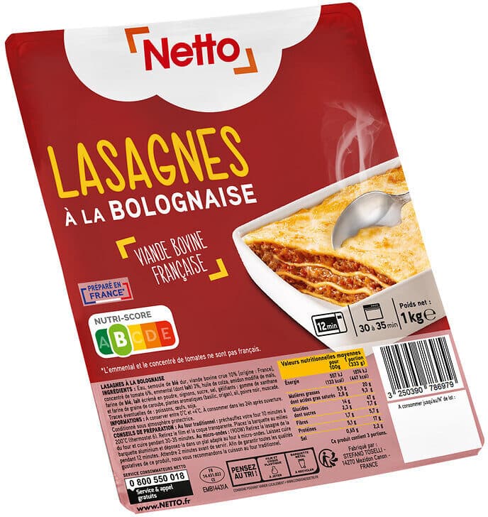 Netto LASAGNE BOLOGNAISE 1Kg packshot