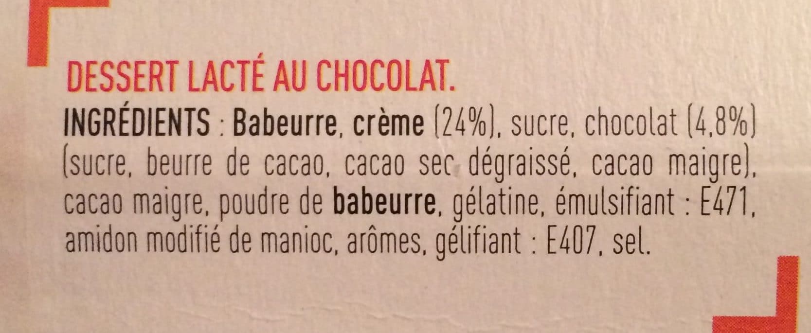 Netto Mousse liegeoise chocolat 4x80g packshot