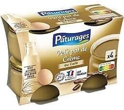 Pâturages Ppc petit pot de creme cafe 4x100g packshot