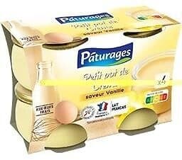 Pâturages Ppc petit pot de creme saveur vanille 4x100g packshot