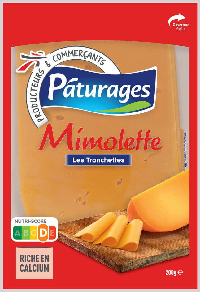 Pâturages Mimolette tranche 200g packshot
