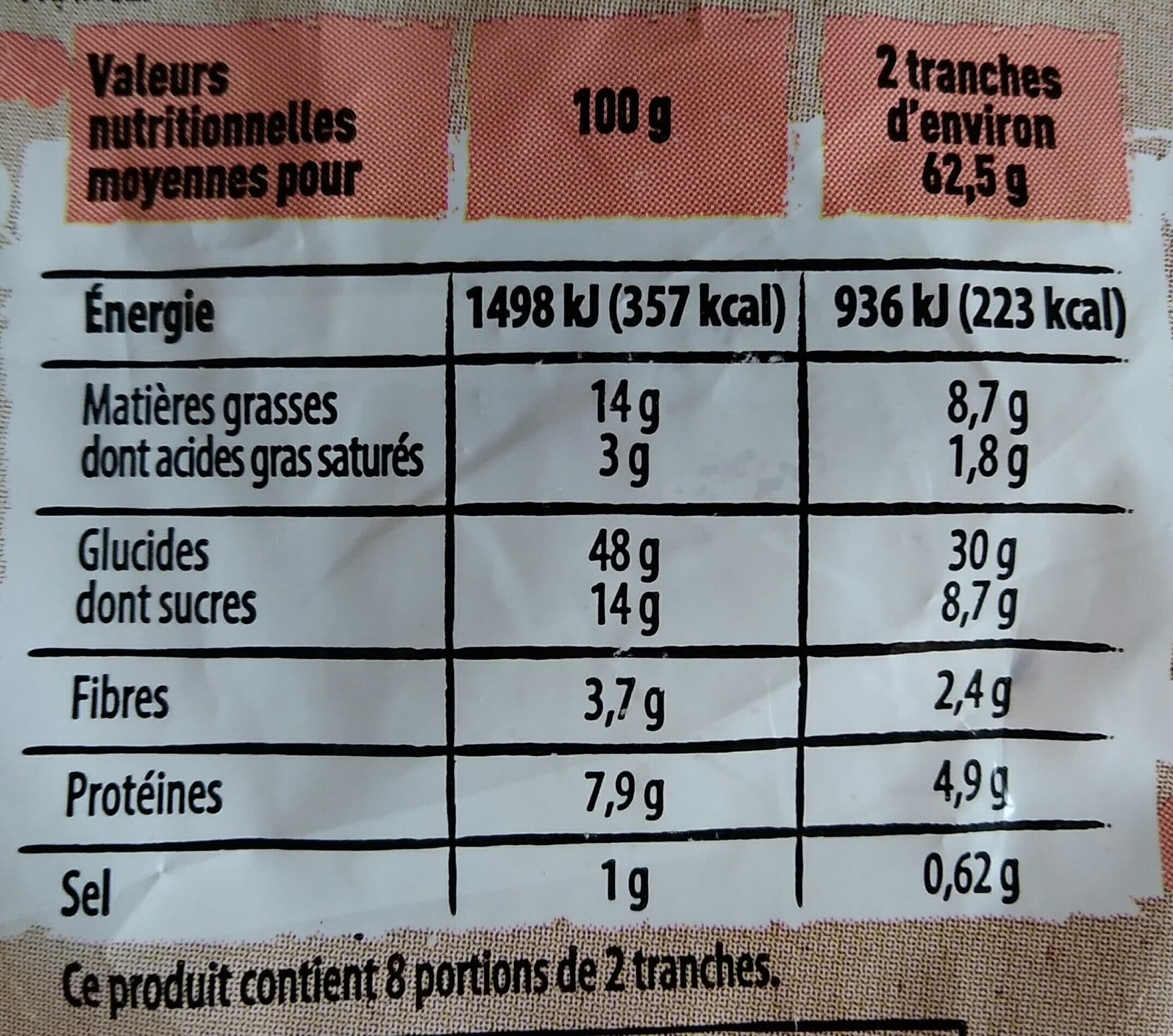 Chabrior Brioche tranchée aux pépites de chocolat packshot