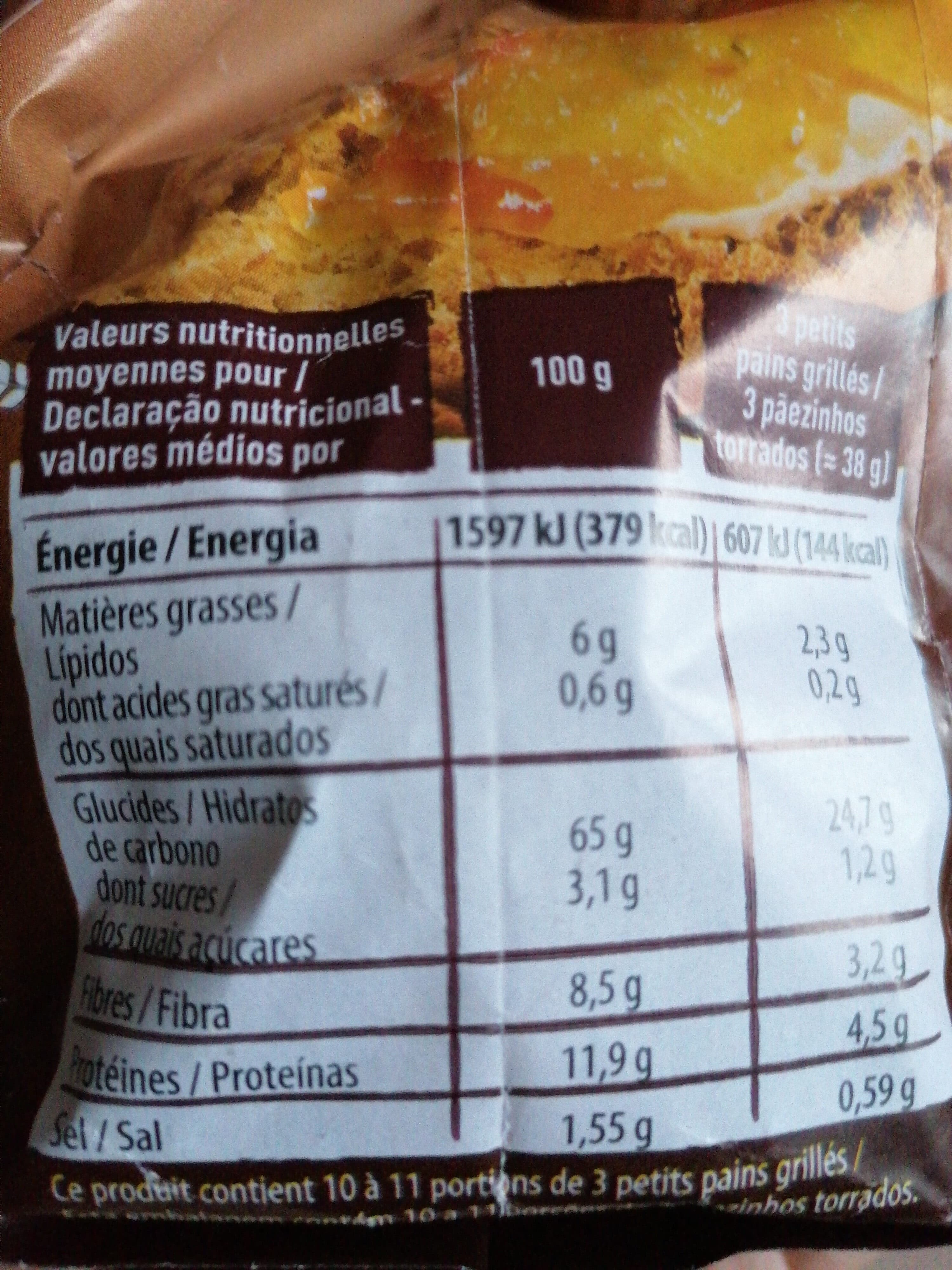 Chabrior Petits pains grillés au blé complet packshot