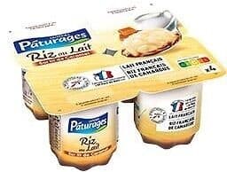 Paturages Riz nature sur lit caramel 4x115g packshot