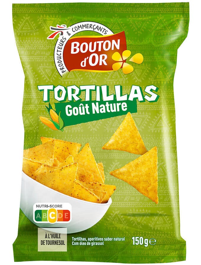 Bouton d'or Tortilla chips nature packshot