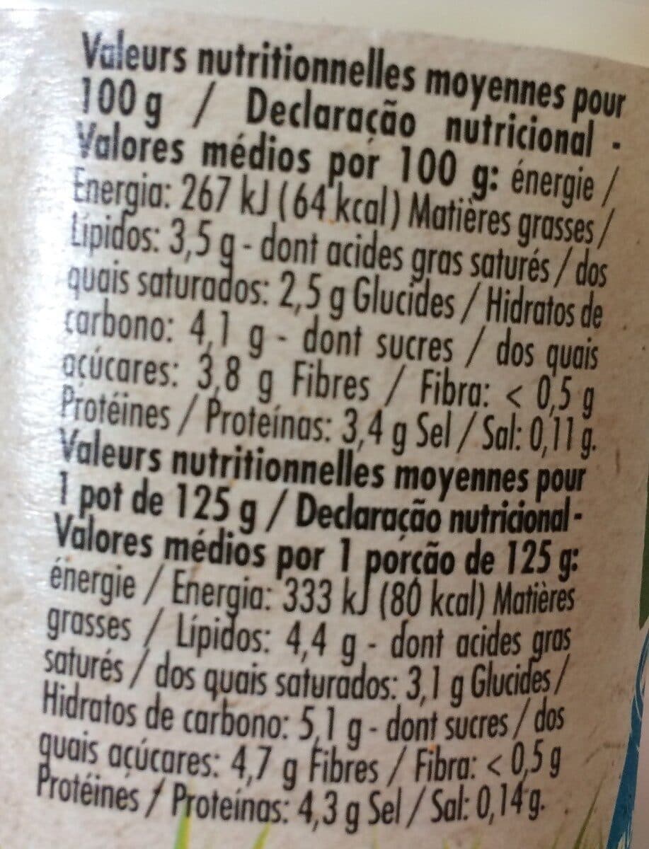 Paturages Yaourt étuvé BIO nature 4x125g packshot