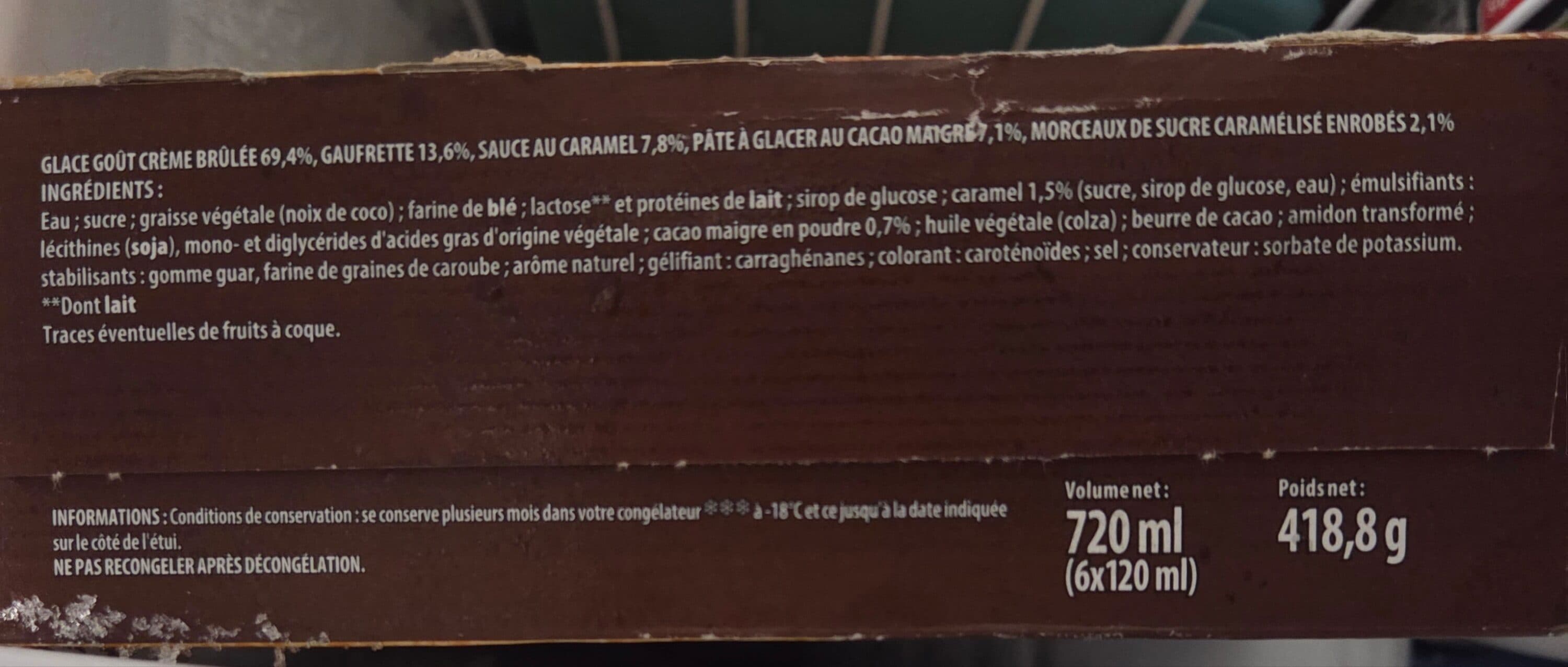 Adelie Cône façon crème brûlée (G) sauce au caramel x6 - 120mL packshot
