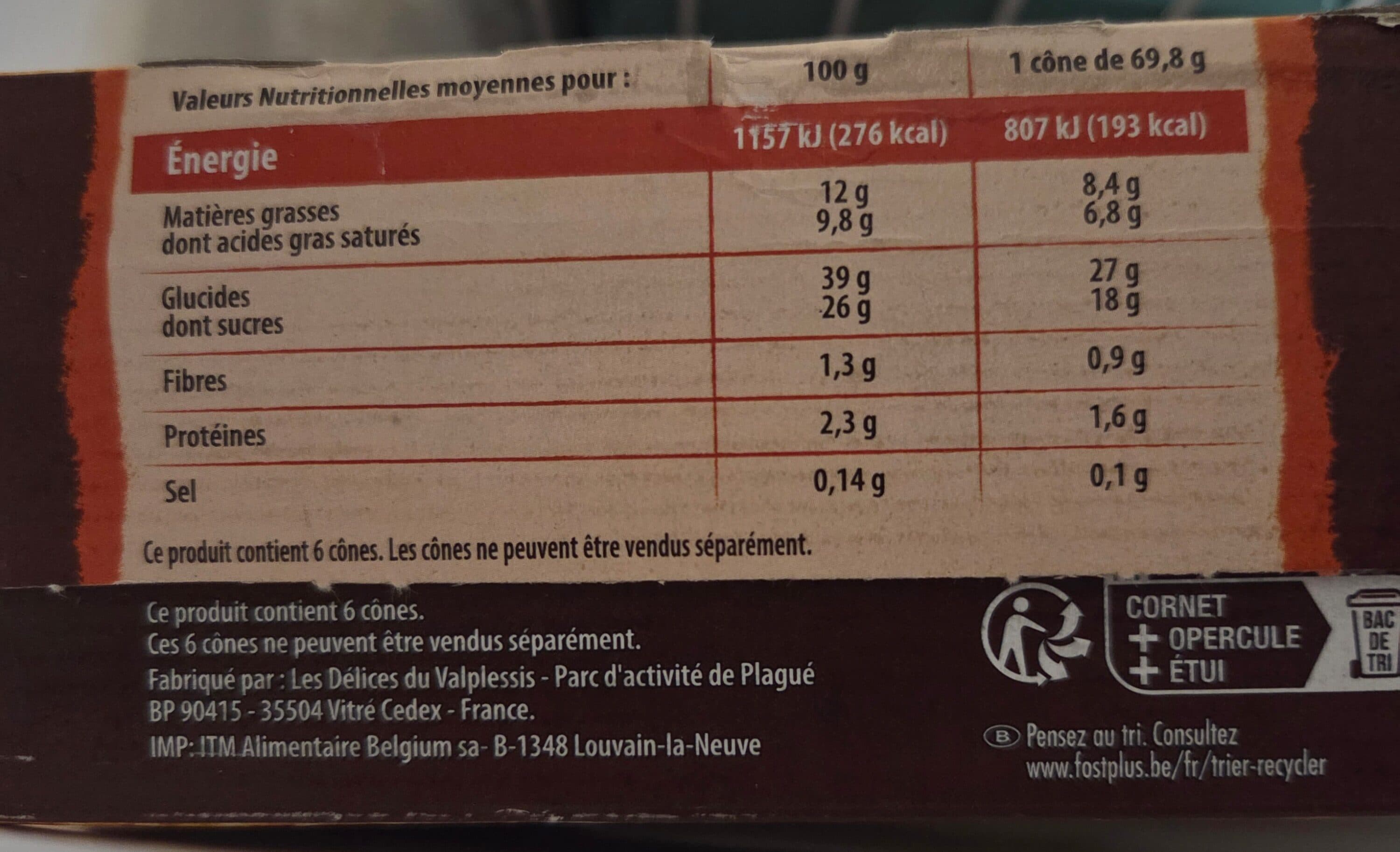 Adelie Cône façon crème brûlée (G) sauce au caramel x6 - 120mL packshot