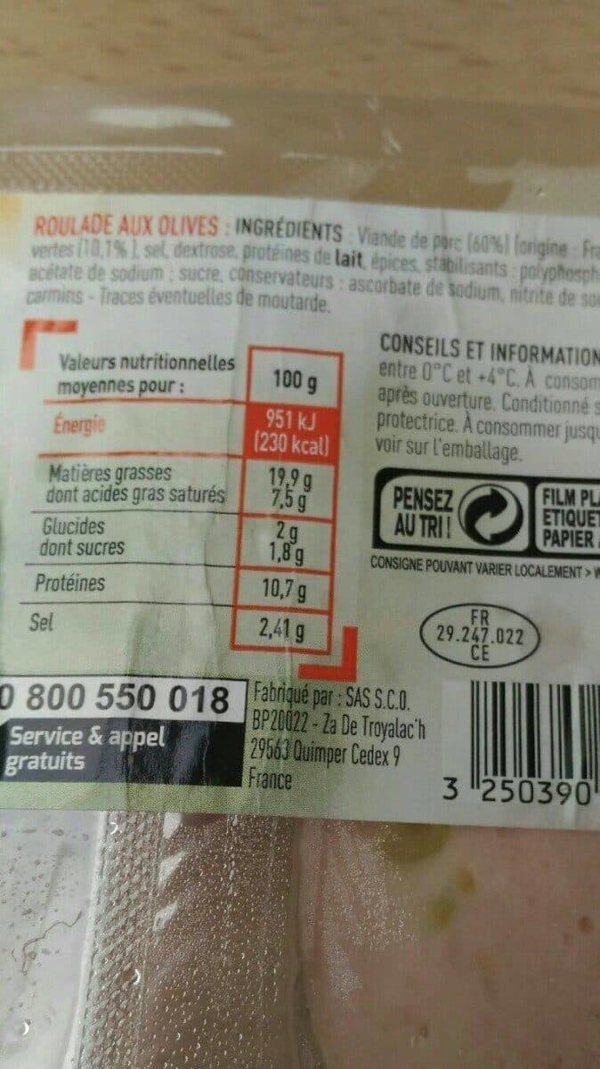 Netto Roulade aux olives 2x7t 250g packshot