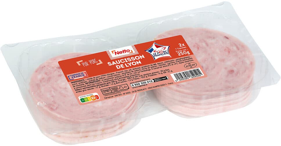 Netto Saucisson de lyon 2x7t 250g packshot